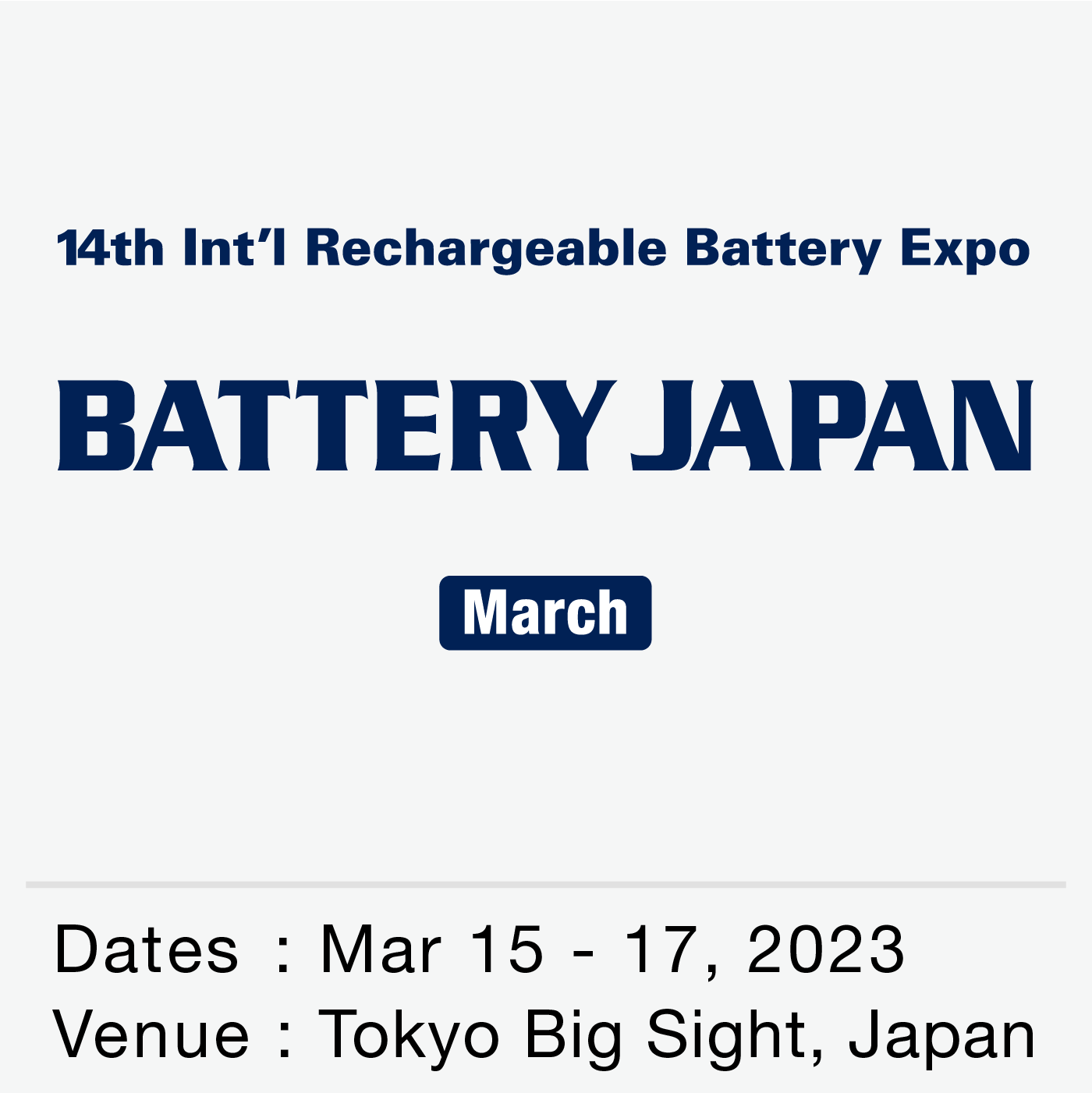 BATTERY JAPAN [March]