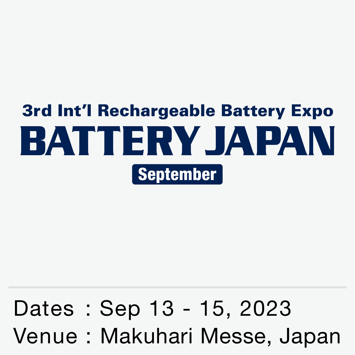 BATTERY JAPAN [September]