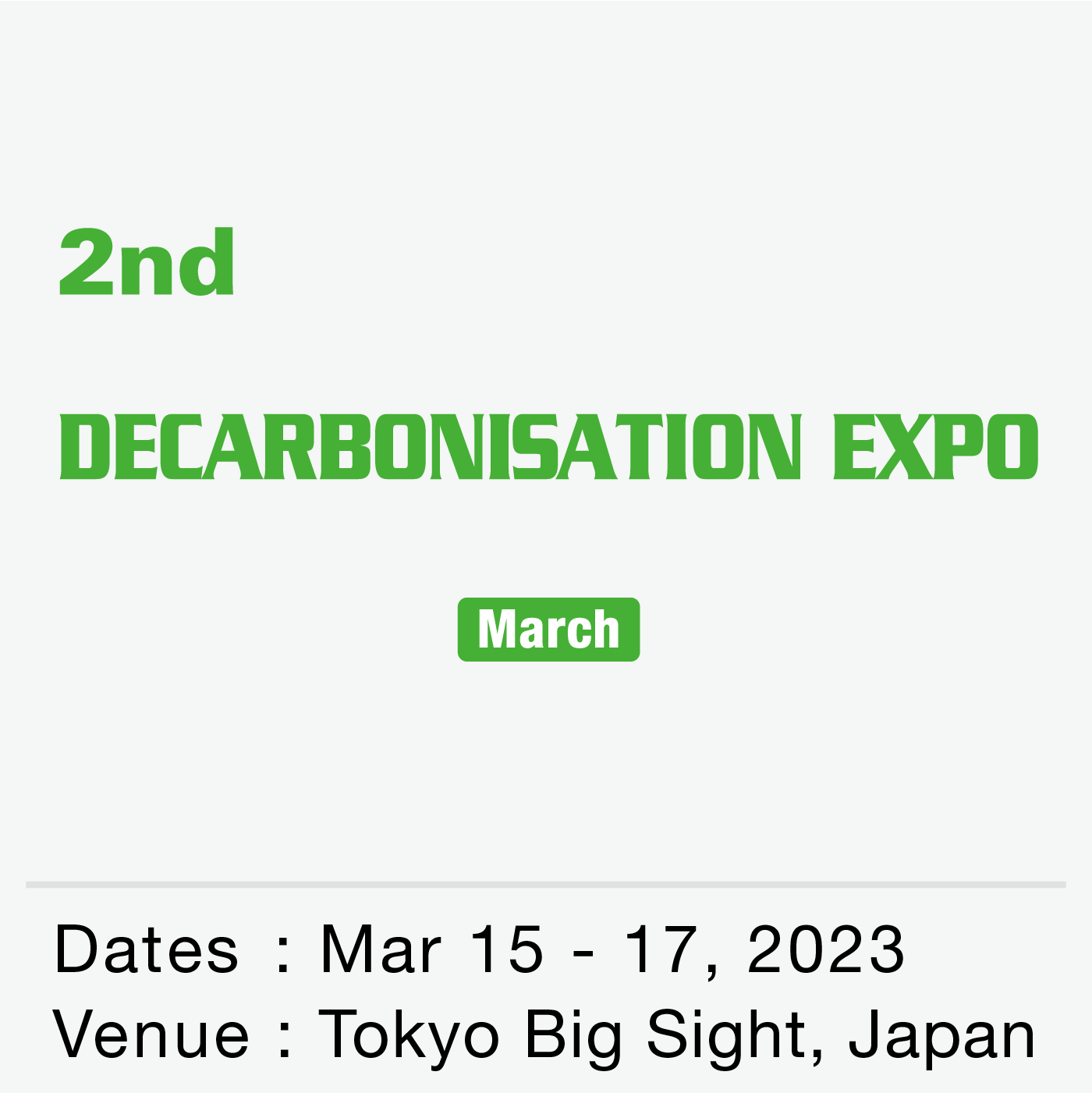 DECARBONISATION EXPO [March]