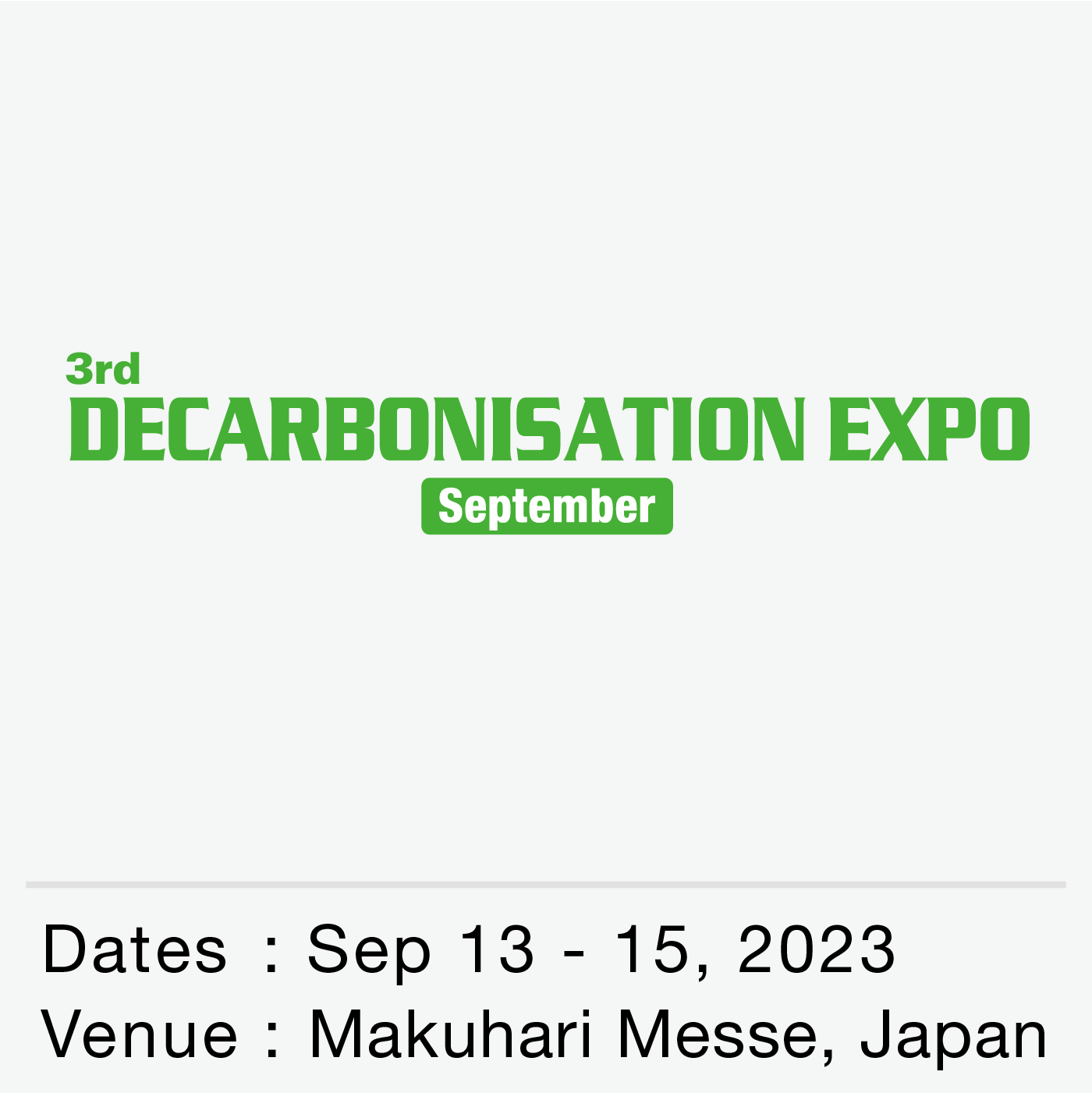 DECARBONISATION EXPO [September]