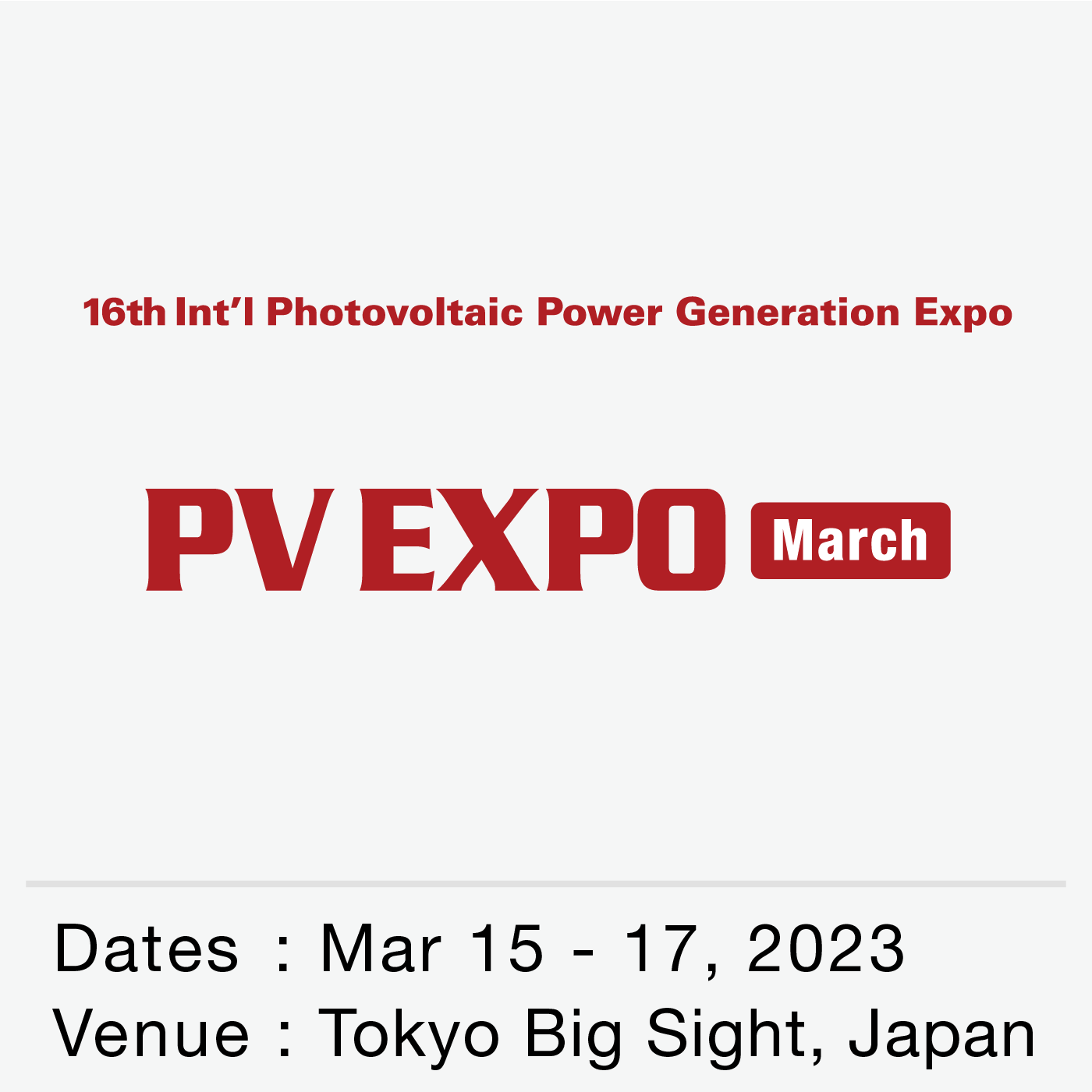 PV EXPO [March]