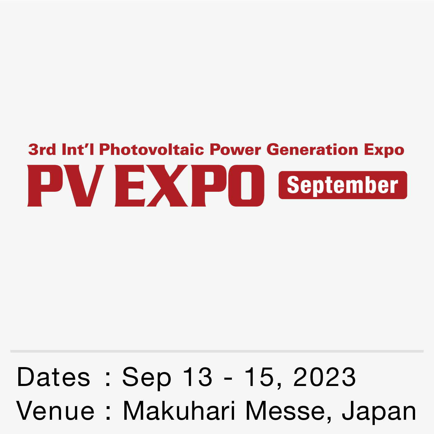 PV EXPO [September]